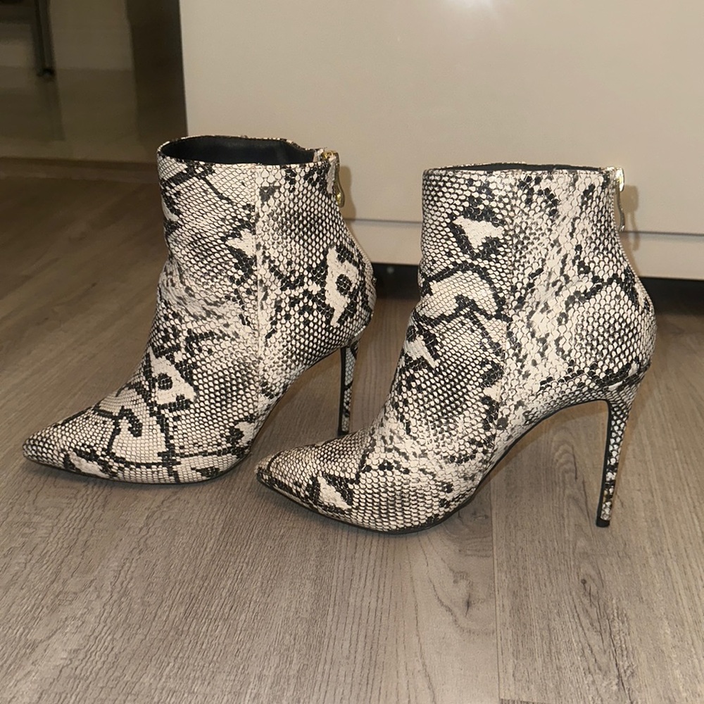 Snake skin booties